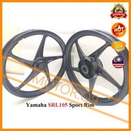 100% Original HLY Yamaha SRL SRL110 / SRL105 Racing Sport Rim (5 Batang - Black ) Motosikal Motorcyc