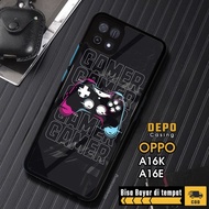 Case Oppo A16k A16e Casing Depo game Glossy Aesthetic Custom Anime Hp