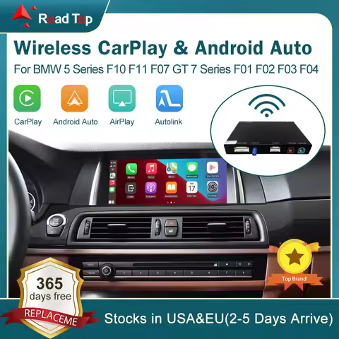 Wireless CarPlay for BMW Series 5 7 F10 F11 F07 GT F01 F02 F03 F04 2009-2020, with Android Mirror Li