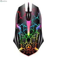 Wired Gaming Mouse with Backlight 1200-1600-2400 DPI Adjustable Ergonomic Mouse