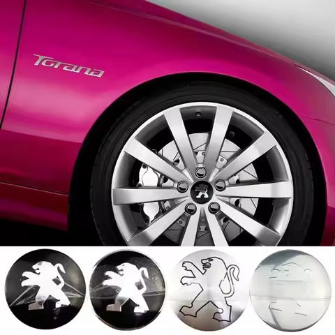 56mm Car Wheel Hub Cap Center Sticker Decals for Peugeot Logo 307 206 308 408 508 2008 3008 4008 500