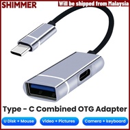 【Malaysia Spot】SHIMMERX PD Fast Charging 2 In 1 Splitter Power Supply U Disk Reader USB 3.0
