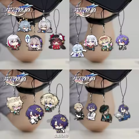 Honkai:Star Rail Aventurine Dr.Ratio Keychain for Students Pendant Lanyard Decor Charm Mobile Phone 