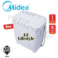 Midea 6/8kg Washing Machine Mesin Basuh Separuh Semi Automatic 半自动洗衣机 6008 8008