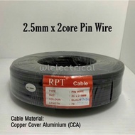 #2.5mm x 2core Pin #PVC Insulated PVC Twin Flat Cable Pin Wire