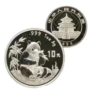 GS 1996 China Panda Silver Coin Real Original 1oz Ag.999 Silver