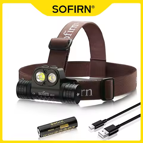 Sofirn-HS20 USB C 18650 Rechargeable LED Headlamp 2700lm Powerful Headlight with Dual Switch Indicat