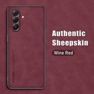 Jingsanc Ốp da cho Samsung Galaxy A56 5g trường hợp sang trọng da cừu mềm silicon Ốp điện thoại TPU