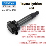 Car Ignition Coil For Toyota  Vios 2003 - 2020 1.5L 1NZFE  Ignition System 90919 02240 Prius Yaris C