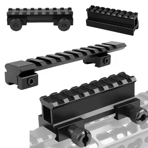 Tactical 11mm to 20mm Scope Mount Bases Dovetail Extension 20mm-20mm Rail Adapter Riser Mount For Hu