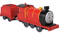 Thomas & Friends Motorized Toy Train James Battery-Powered Engine with Tender for Preschool Pretend 