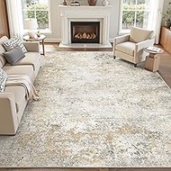 Washable Rugs 8x10 - Stain Resistant 8x10 Rugs for Living Room, Non Slip Backing Abstract Printed Ar