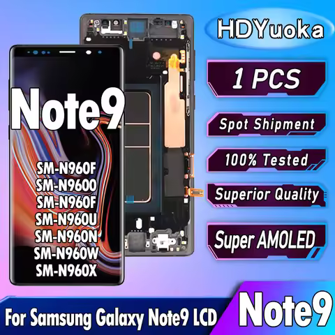 6.4" Super AMOLED For Samsung Galaxy Note9 LCD Display Touch Screen Digitizer Replacement For Samsun