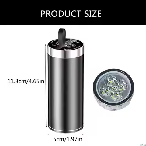 R9UA Aluminum 46950 Power Pack Case with 22.5W USB Quick Charges & 8W LED Flashlights Mobile Power S