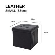 (JIJI.SG) Foldable Storage Stool - Fabric / Leather / Chairs | Sofa | Storage Stools / jt