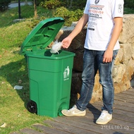 Outdoor Foot Pedal Trash Can Large with Wheels and Lid Thickened Sanitation Trash Bin70L Kitchen Hou