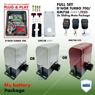 GM738 / DNOR 700 DC( FULL SET W/O GEAR RACK ) （ 2CH 433Mhz DC777 )  sliding motor E8 E1200