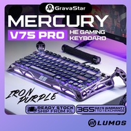 Gravastar Mercury V75 Pro 75% Hall Effect Magnetic Switch Gaming Keyboard - Iron Purple