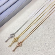 Tiffany 項鍊 2024新品 編織繩滿鑽 鑰匙吊墜