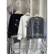 SEP05 82695 Lace Trim Sweatshirt P60x63cm