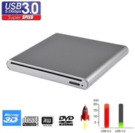 External 3D Blu-Ray Burner BD-RE Writer BD-ROM Readr CD DVD Recorder for Windows XP/7/8/10, Mac OS