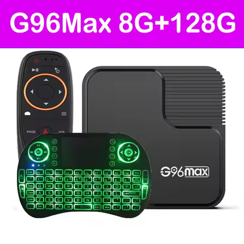 G96 Max Smart Android TV Box Android 14 8GB 128GB 2.4&5G Wifi 8K Media Player TV Box Android Play St