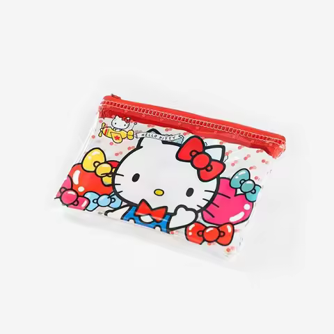 Sanrio Cute Storage Bag 50Th Anniversary Waterproof Sealed Printed Zipper Bag Hello Kitty Kuromi Car