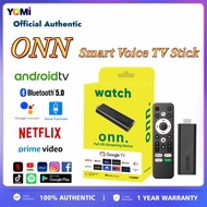YOMI ONN. Smart TV Stick Voice Remote Control Android 14.0 Bluetooth 5.0 Free channel