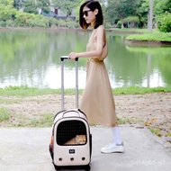 MH36Cat Bag Portable Backpack Cat Trolley Bag for Outing Pets Cat Backpack Large Capacity Cat Cage Cat Handbag G1E3