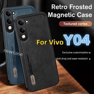 Luxury Leather Casing For Vivo Y04 Y03 T 4G 2025 VivoY03 Y03t Y 04 03 VivoY04 Phone Case Frosted Ant