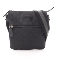 【二手】Gucci GUCCI GG 圖案單背包 449183 黑色尼龍皮革單背包 男女通用款 A