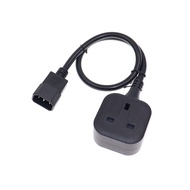 IEC320 C14 to UK BS1363A Outlet socket,IEC C14 Male Plug to UK 3Pin Female Socket Power Adapter Cabl