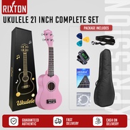 RIXTON Soprano Ukulele 21 Inch Basswood Guitar Complete Set with Ukulele Gift Box Package