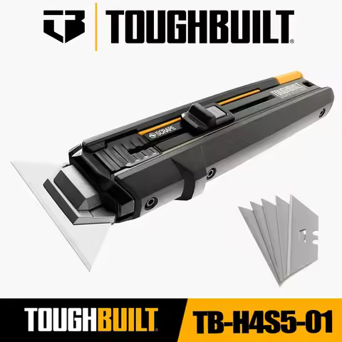 Toughbuilt TB-H4S5-01 Scraper Utility Knife with 5 Blades TOUGHBUILT Folding Utility Knife Set Hand 