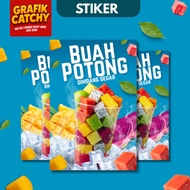 Bunting Buah Potong Pasar Malam Car Boothh Gerai Jualan, Ekspo Makanan atau Kiosk Jualan, Buah Segar