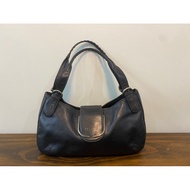 Vintage Ungaro shoulder bag, high quality black genuine leather - secondhand