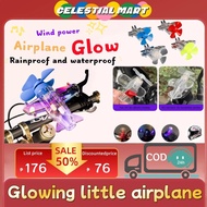 4 Colorful Rotating luminous airplane wind power generation airplane toys for kids toys for boys