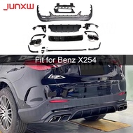 for Benz X254 GLC260 GLC300L SUV GLC63 AMG 2023-2024 ABS Body Kits Rear Bumper Diffuser With Exhaust