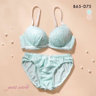 petit soiree pastel flower bra panties set (Sizes B-D)(38143406)(Direct from Japan)1