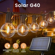 Solar lights G40/Plug in G40 Solar string lights Waterproof IP65 LED Lampu Solar Bulbs christmas lig