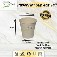 Paper Cup 2 & 4oz tall Hot Plain / Hot Drink Paper Cup 2 & 4oz tall