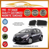 Toyota Prius C Hatchback 2011 - 2018 ( 4pcs ) Car Magnetic Sunshade