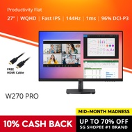 PRISM+ W270 PRO 27 WQHD [2560 x 1440] Fast-IPS Professional Monitor Productivity Flat Monitor
