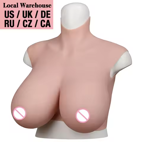 7th Pluse Size K Cup Silicone Breast Form Oil-Free Breastplate Fake Tits For Crossdresser Transgende