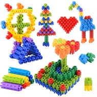100pcs Hexagonal Blocks Octopus bricks Early Childhood Enlightenment Large Piece Toy 6D Graphic Crea