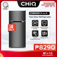 【NEW】CHiQ 4 cu.ft two door Refrigerator CTM04DB with Freezer, Black, Reversible Door, Energy Saving,