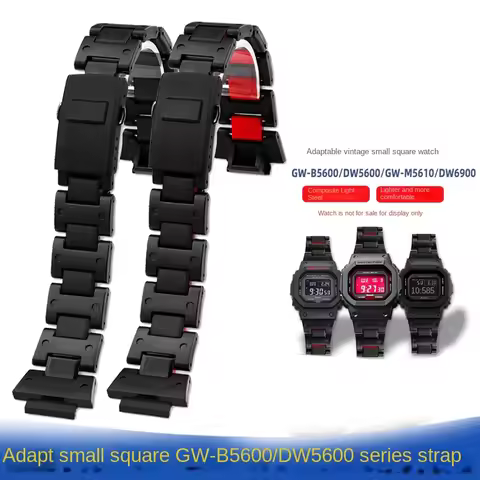 Lightweight Composite Plastic Steel watchband for Casio GW-B5600 DW5600MS DW6900 GA2100 Watch Strap 