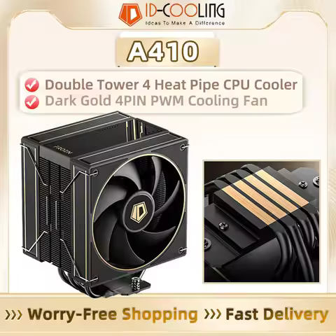 ID-COOLING A410 4 Heat pipes CPU Air Cooler Dual 120mm PWM Fans High Airflow for Intel LGA1700/115X/