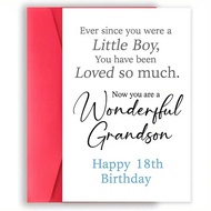[Coisíní] 18th Birthday Card for Grandson - Fun Birthday Card - Paper Birthday Card