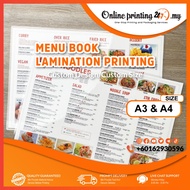 🔥 cheapest  price in shopee🔥 Custome Design A3, A4  Laminated Menu Printing I Premium Quality